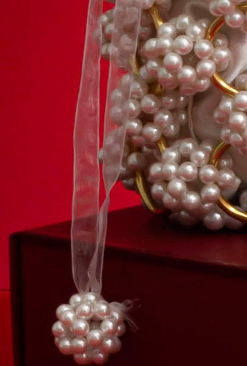 Leila Pearl Gold Ring Bucket Bag