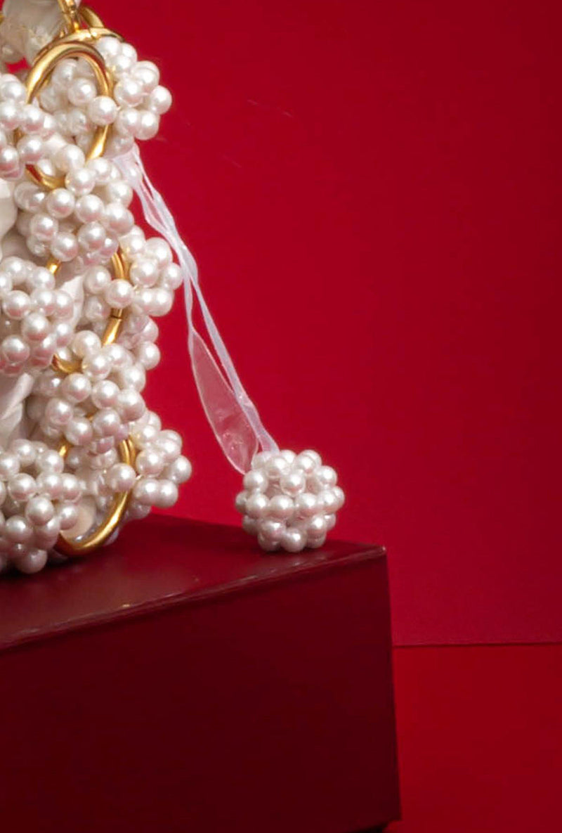 Leila Pearl Gold Ring Bucket Bag