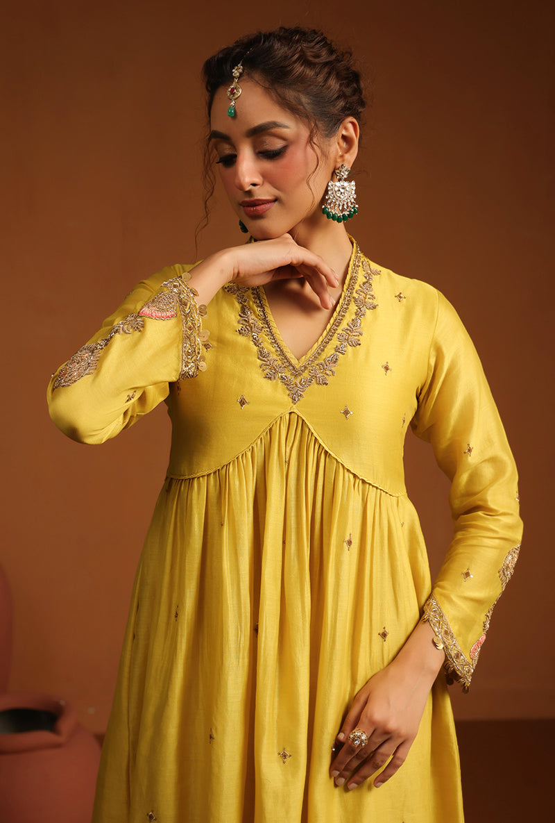 Yellow Chunnat Ishq Kurta Set