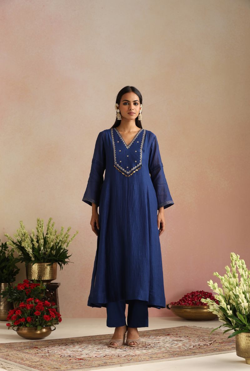 Royal Blue Ginni Itrh Kurta Set