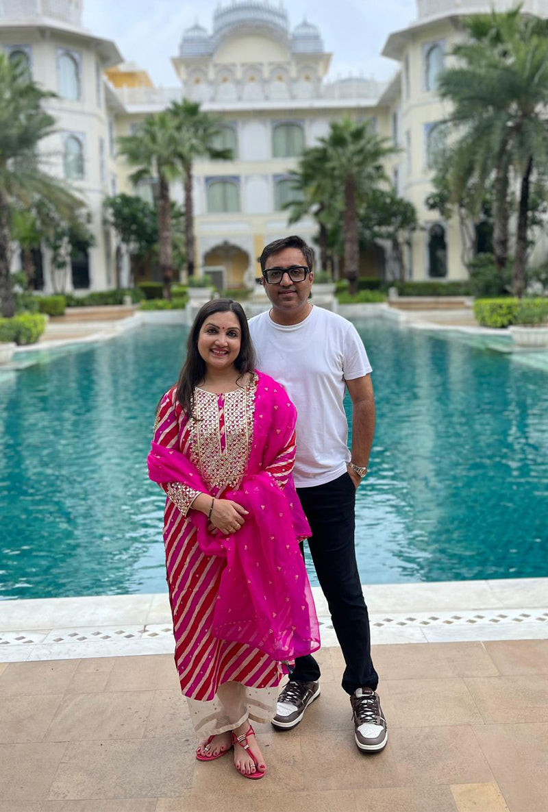 Madhuri Grover wearing dress