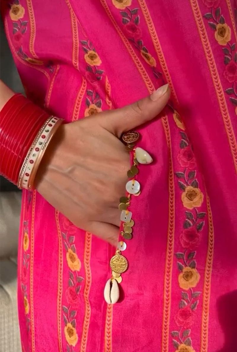 Mehak Jain in Pink Stripe Print Long Sufia Co-ord Set