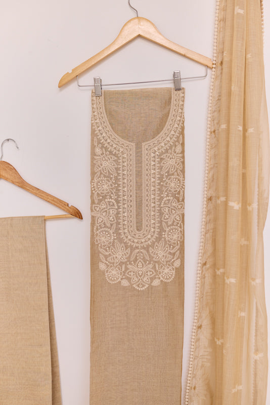 Sequins and Resham Thread Work Unstitched Suit Set