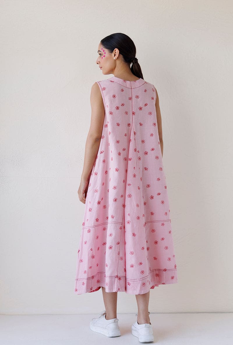 Pink A-Line Pocket Blush Dress