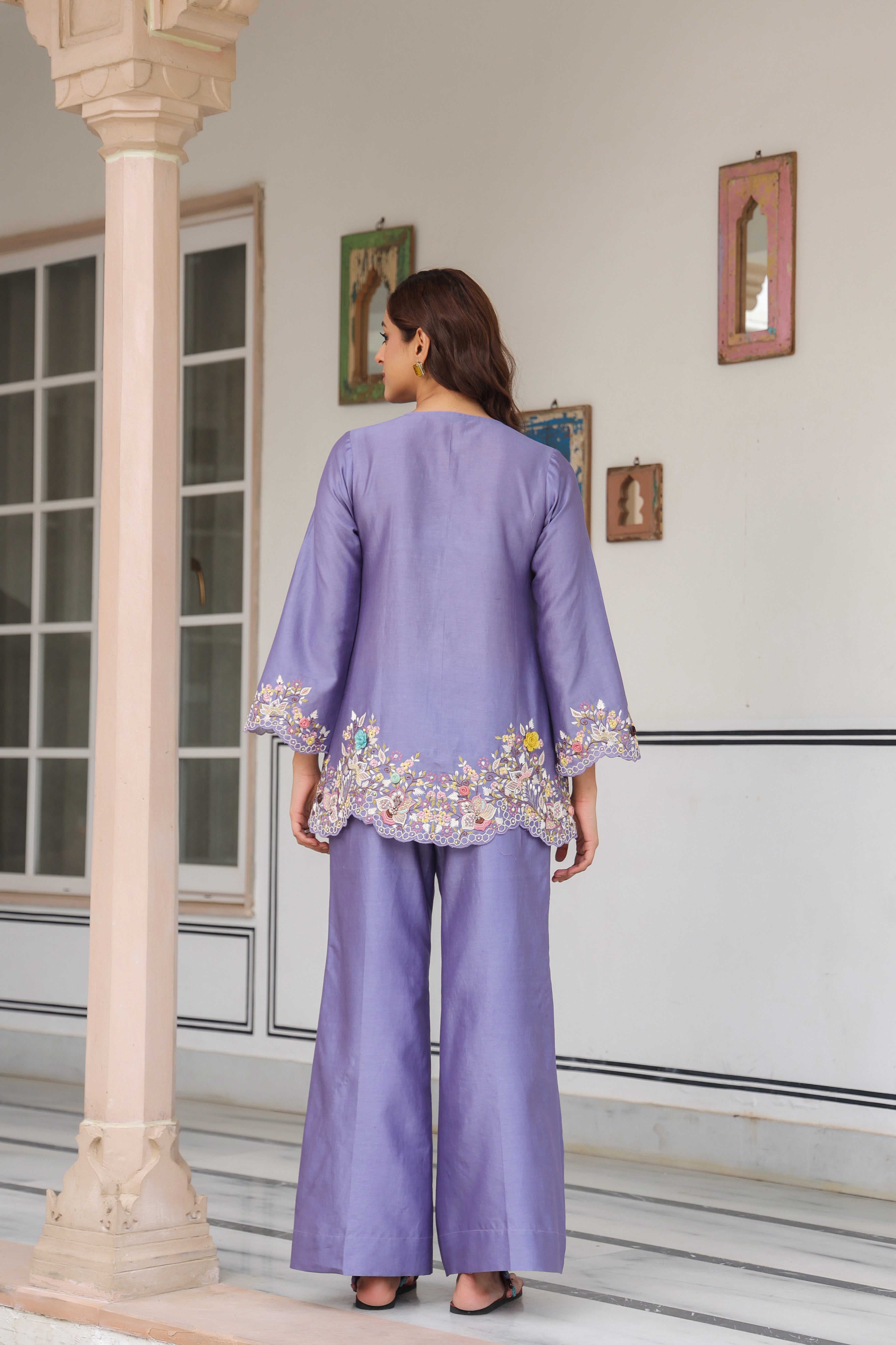 Lilac Scallop Reet Co-ord Set
