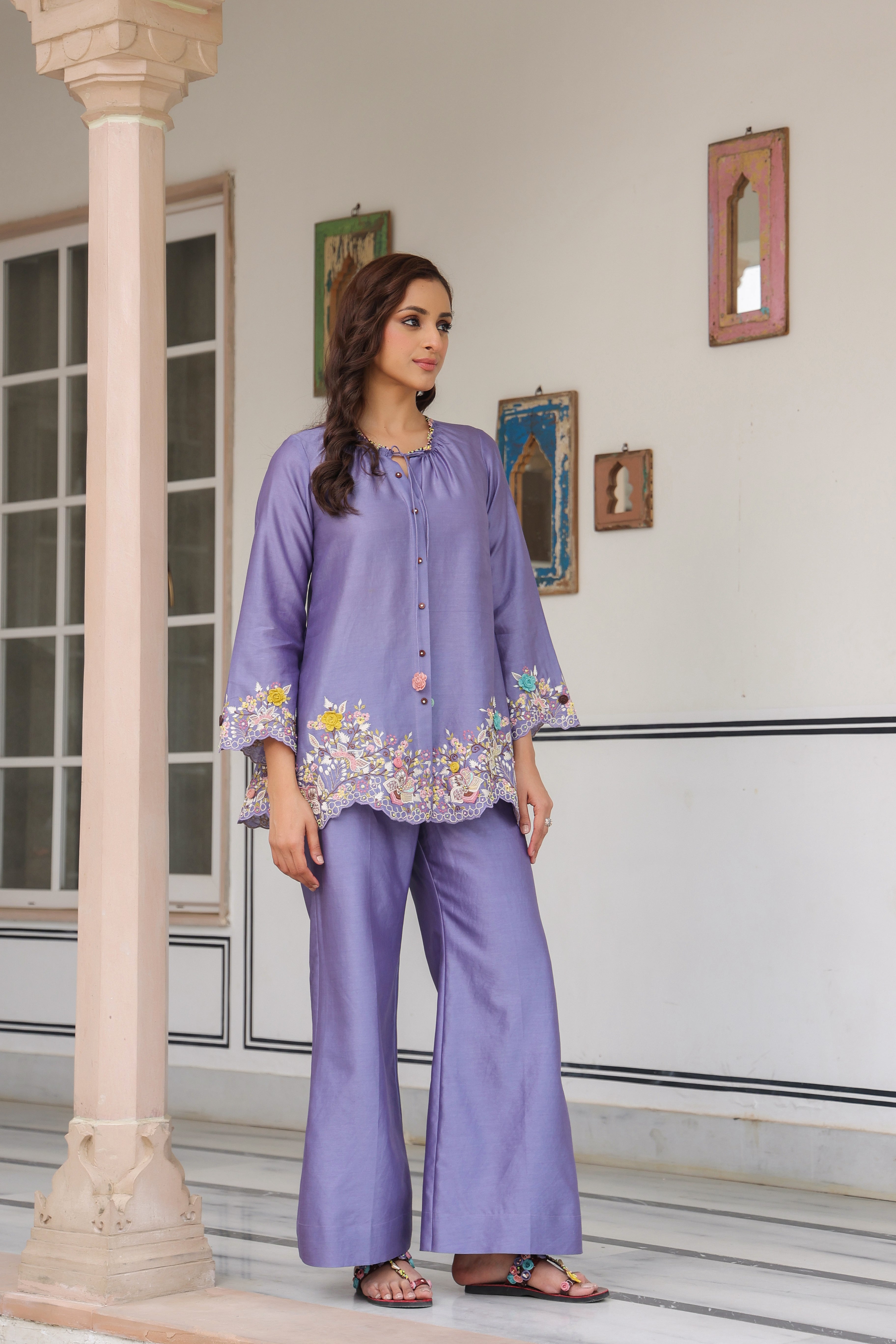 Lilac Scallop Reet Co-ord Set