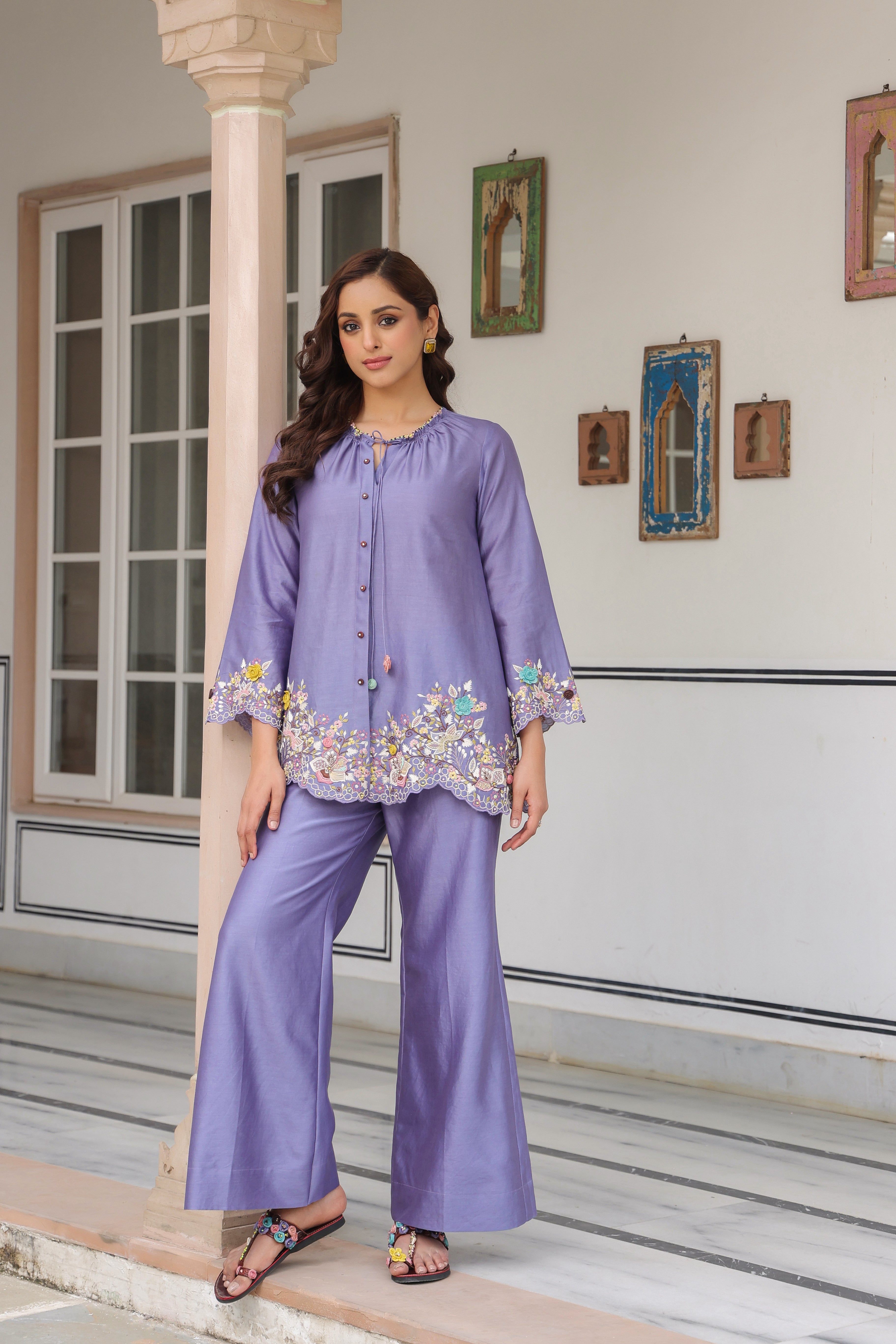 Lilac Scallop Reet Co-ord Set