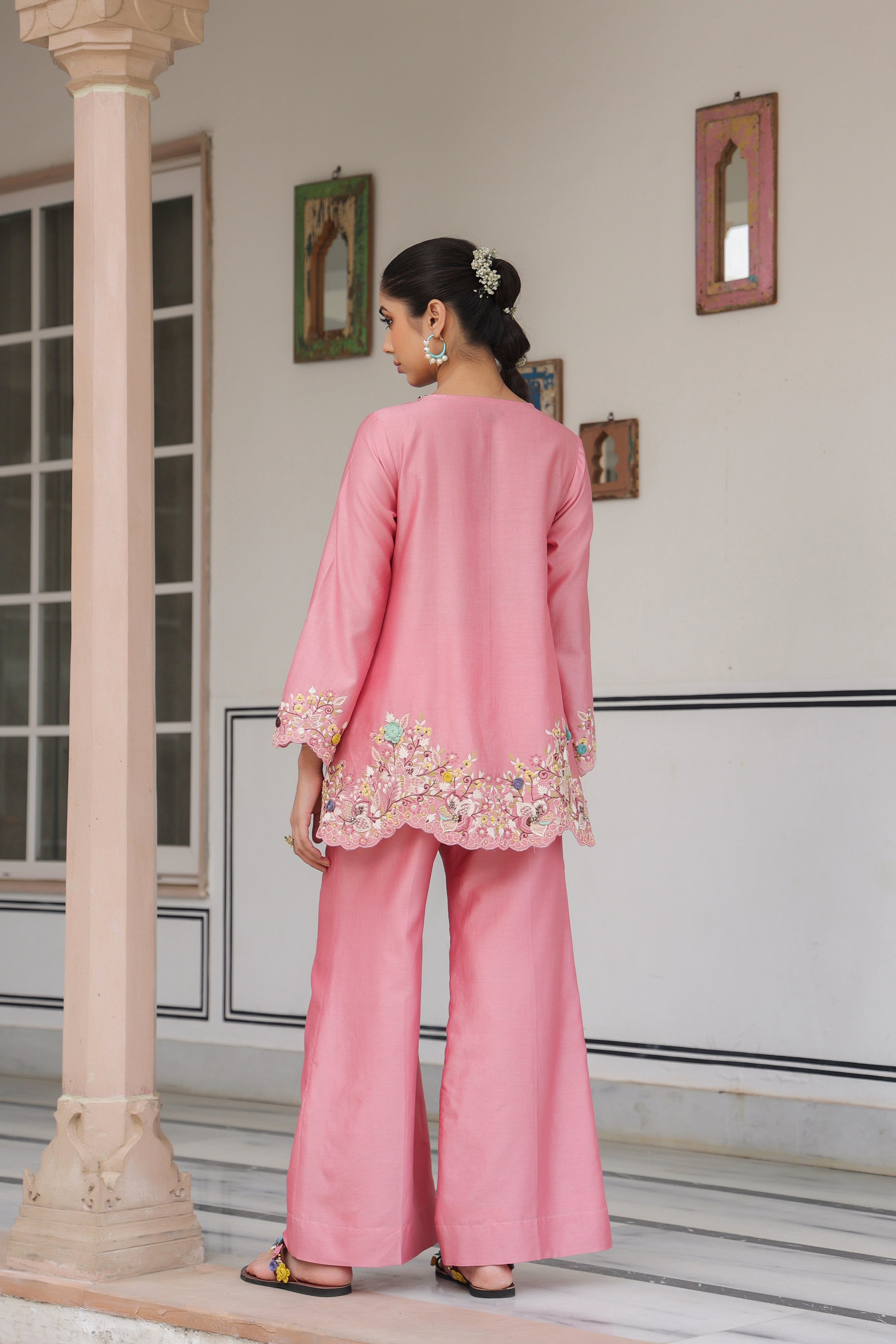 Pink Scallop Reet Co-ord Set