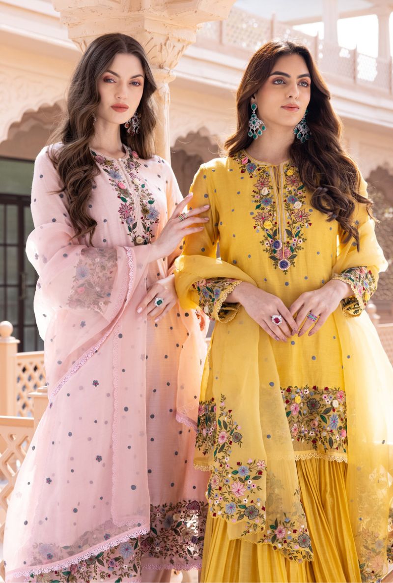 Yellow Orchid Sahiba Gharara Set