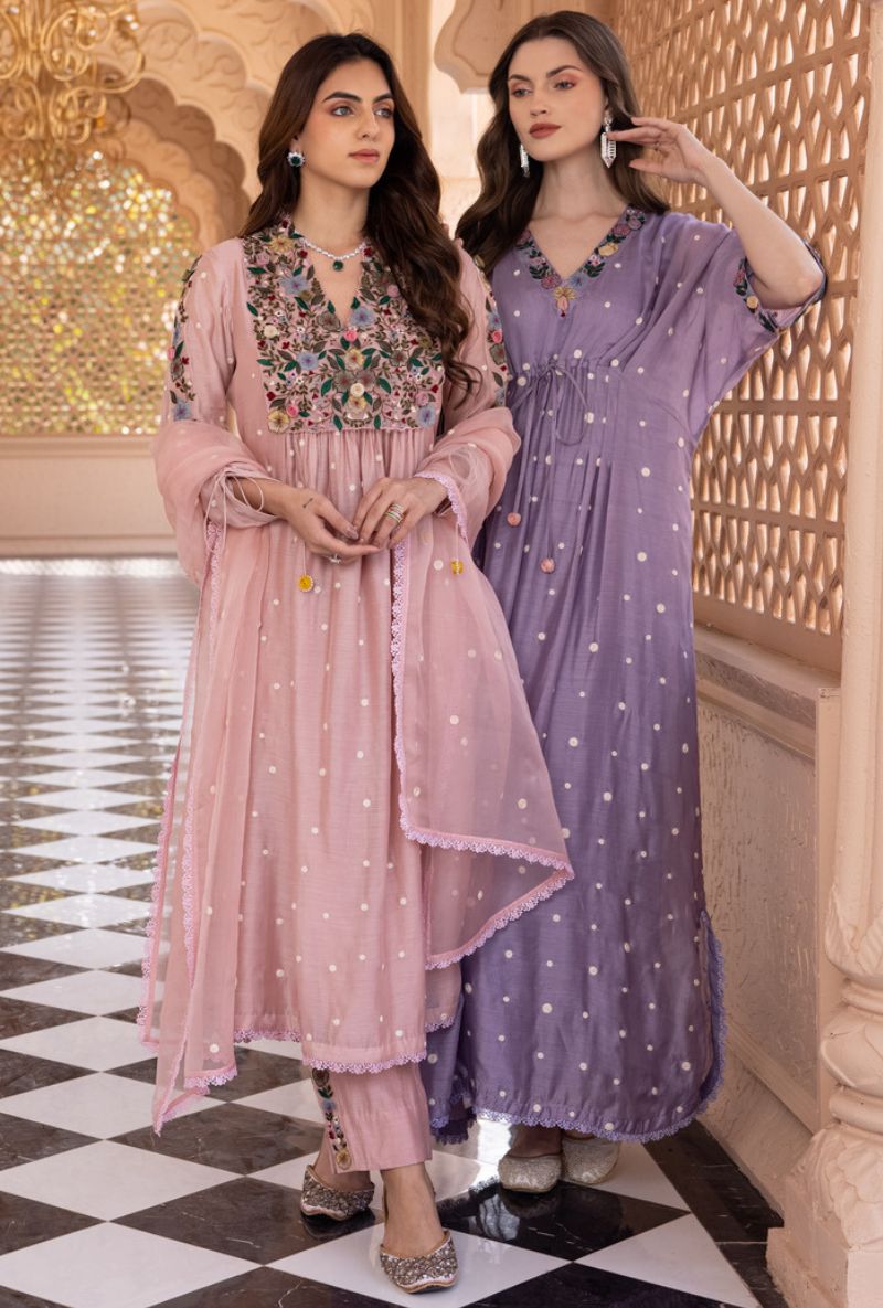 Pink Orchid Frockstyle Sahiba Kurta Set