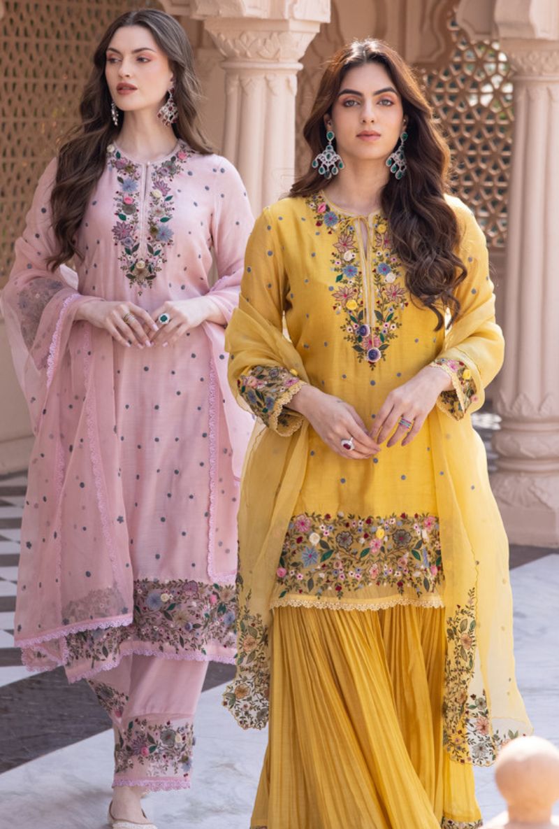 Yellow Orchid Sahiba Gharara Set