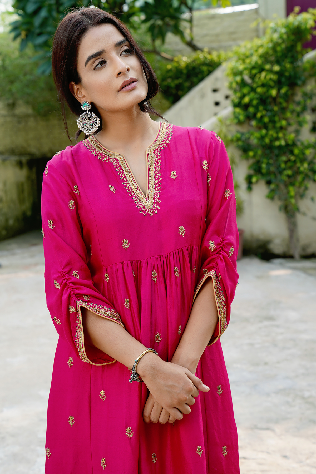 Rani Pink Gold Sitara Set