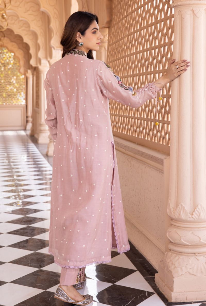 Pink Orchid Frockstyle Sahiba Kurta Set