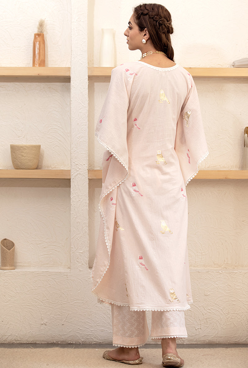 Pink Pihu Kaftan Set