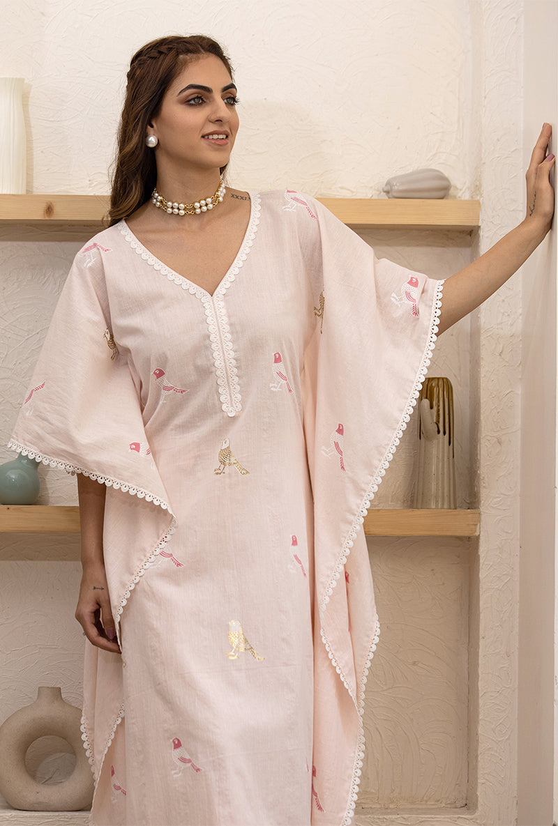 Pink Pihu Kaftan Set