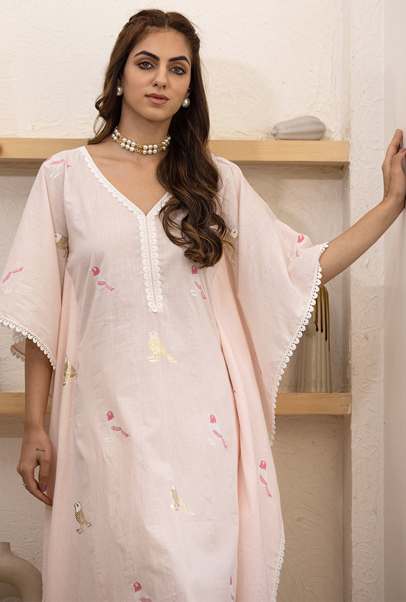 Pink Pihu Kaftan Set