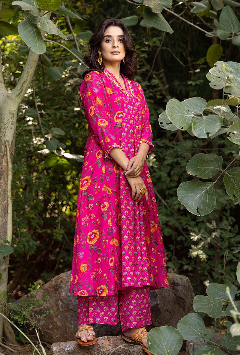 Pink Shell Amaaya Kurta Set