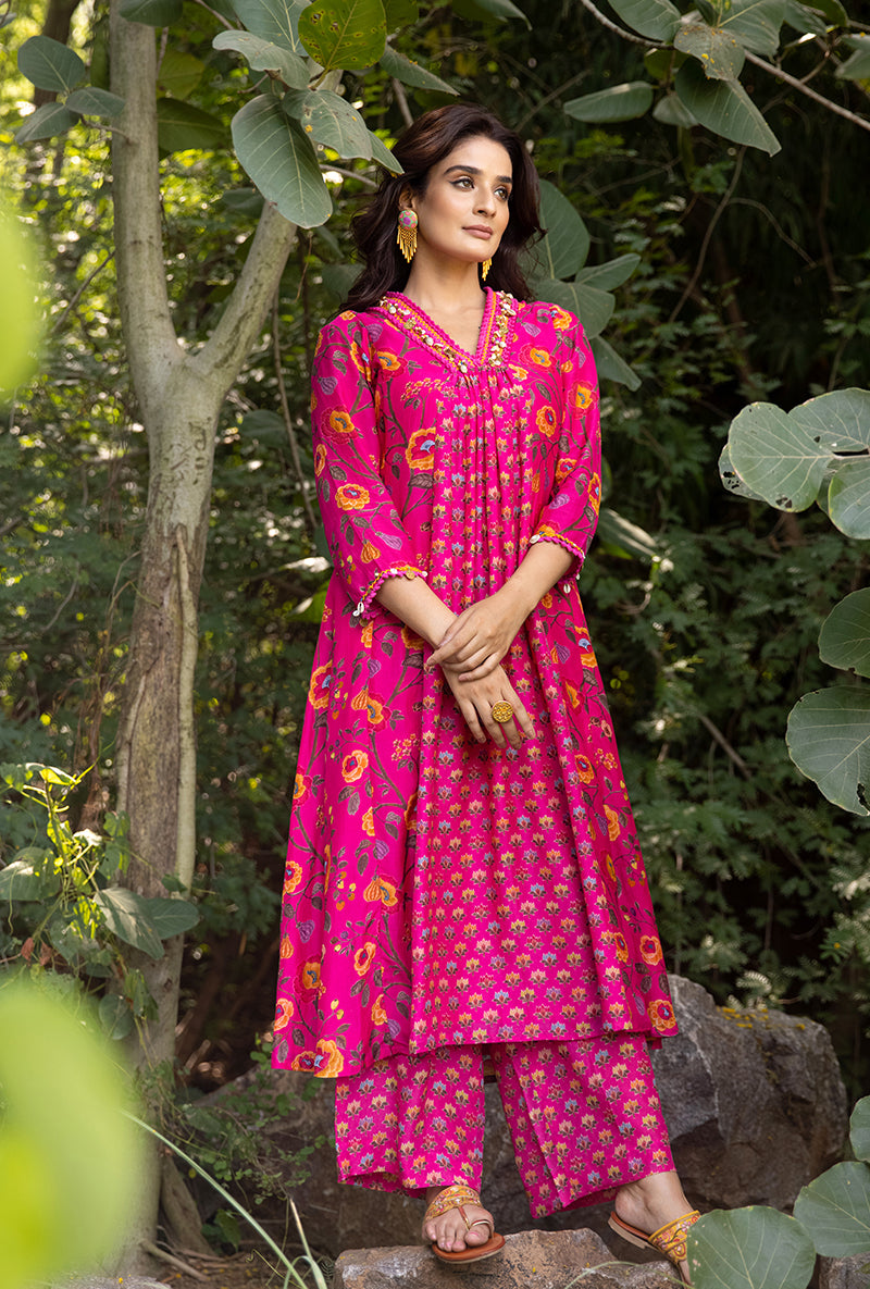 Pink Shell Amaaya Kurta Set