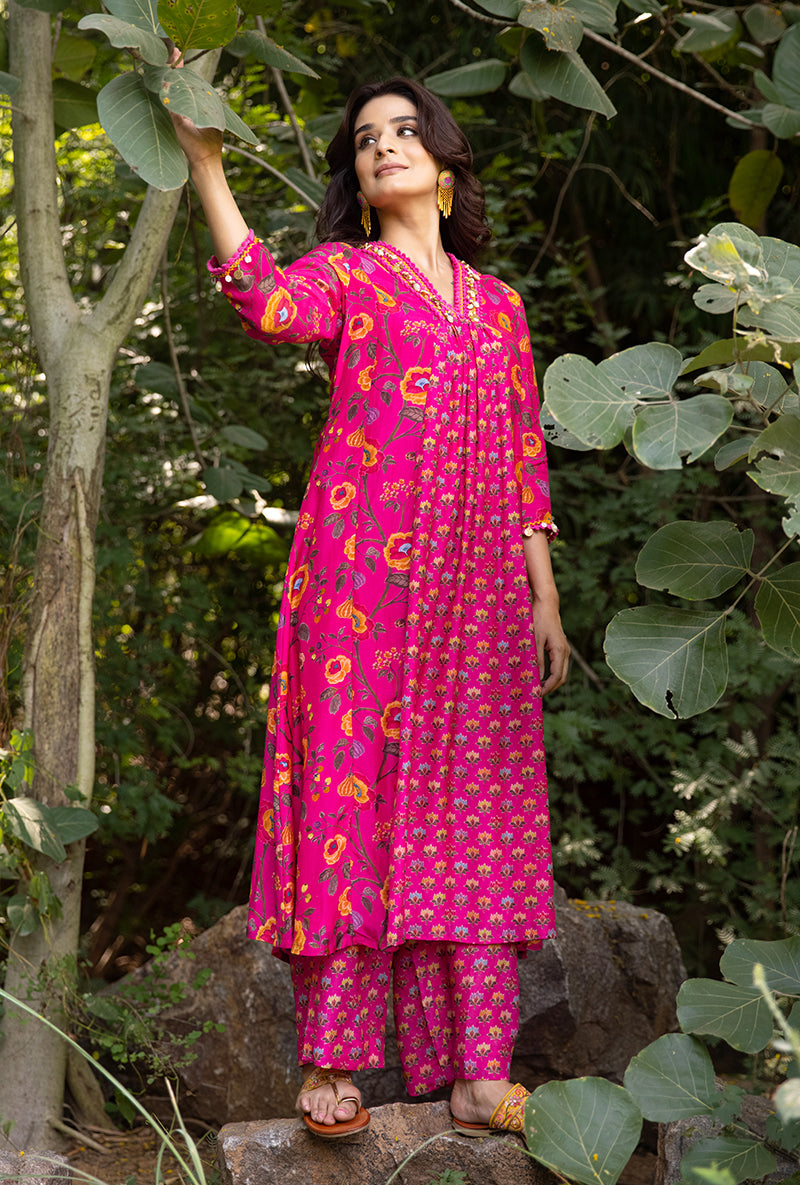 Pink Shell Amaaya Kurta Set