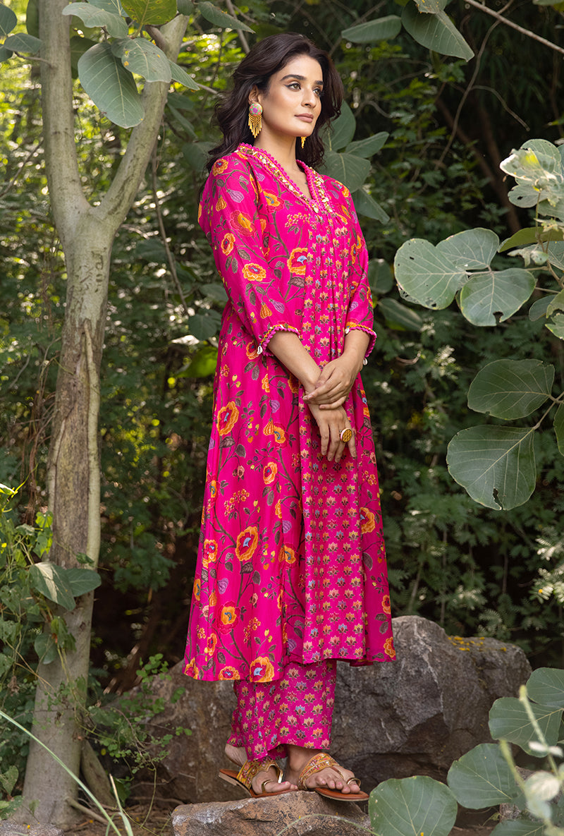 Pink Shell Amaaya Kurta Set