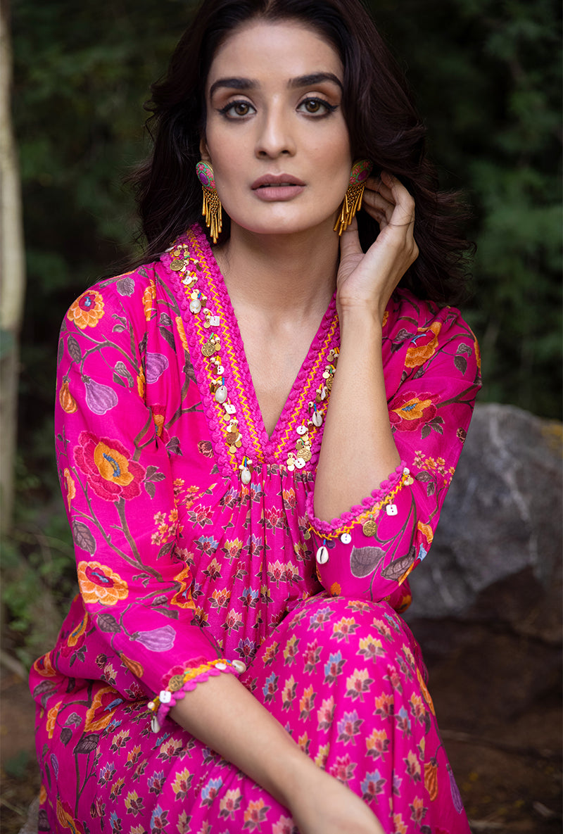 Pink Shell Amaaya Kurta Set