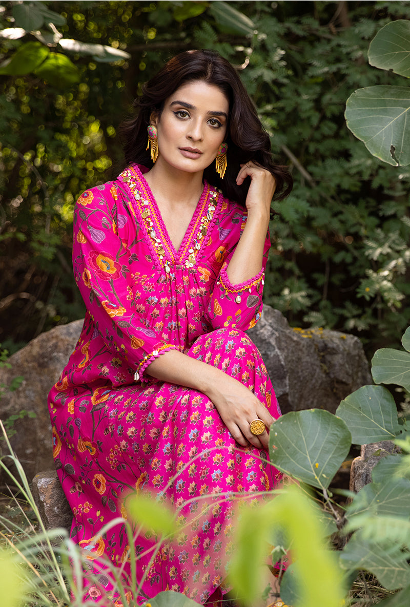 Pink Shell Amaaya Kurta Set