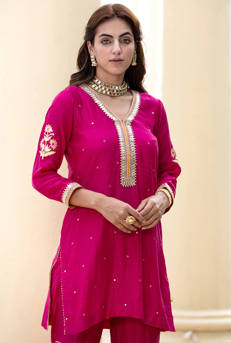 Rani Pink Haseena Gharara Set