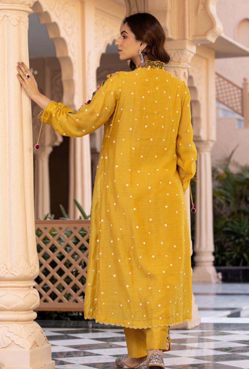 Yellow Orchid Frockstyle Sahiba Kurta Set