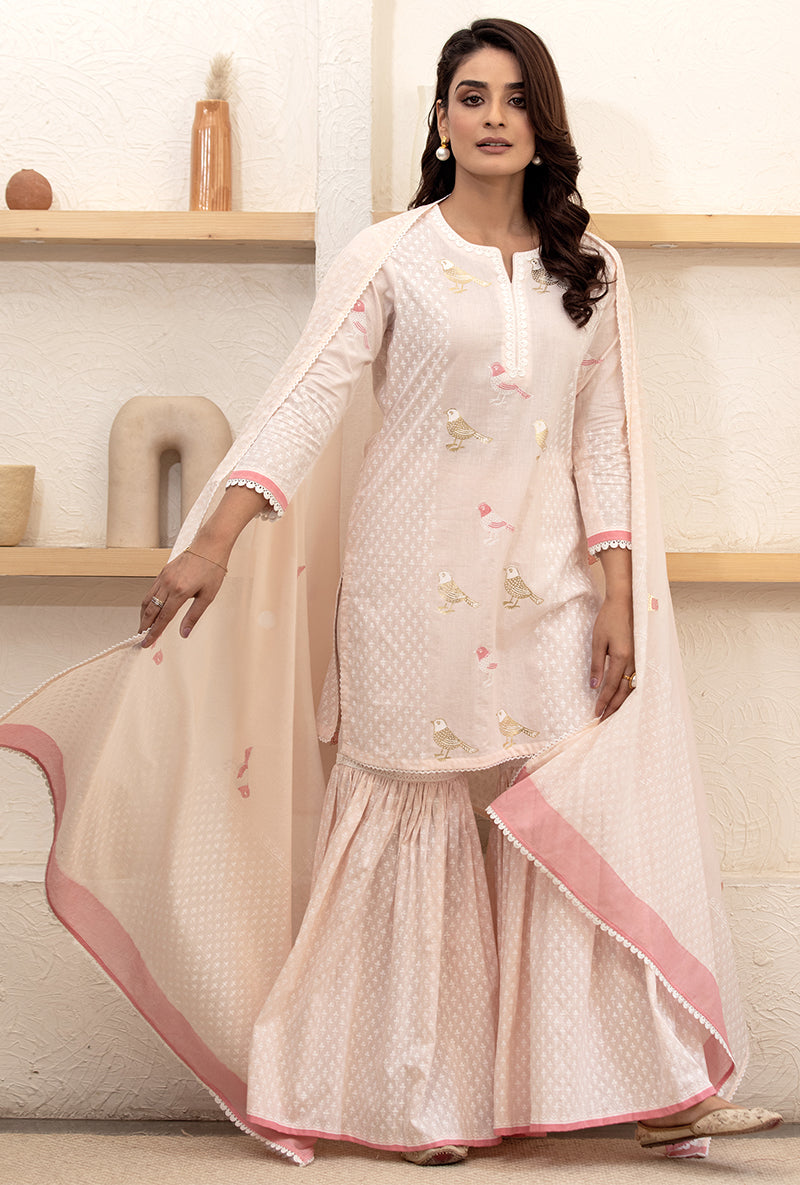 Pink Pihu Gharara Set