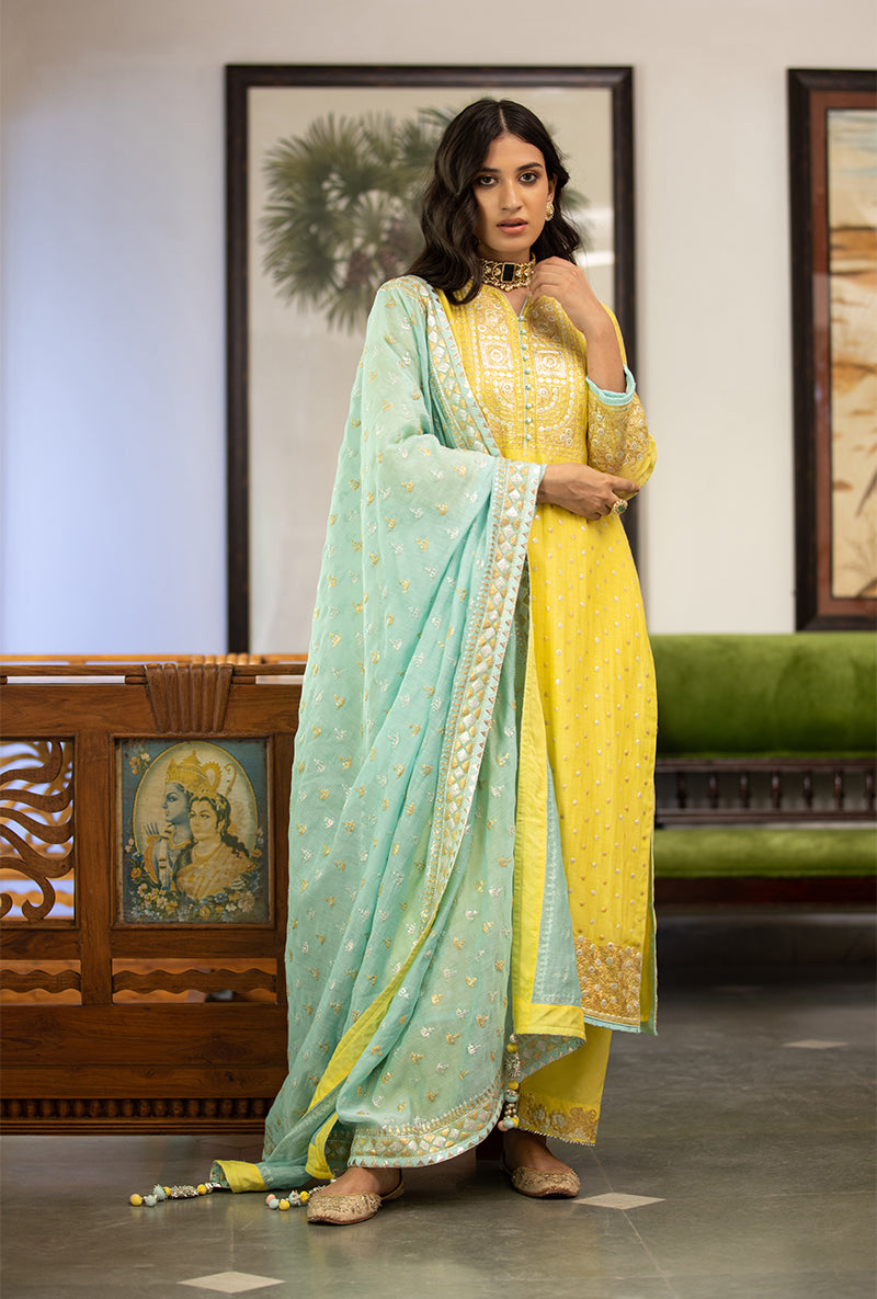 Shilpa Shetty Brown Net Pant Style Churidar Suit – Sulbha Fashions