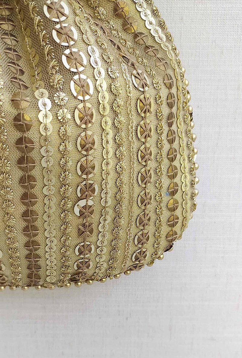 Antique Gold Sequin Potli