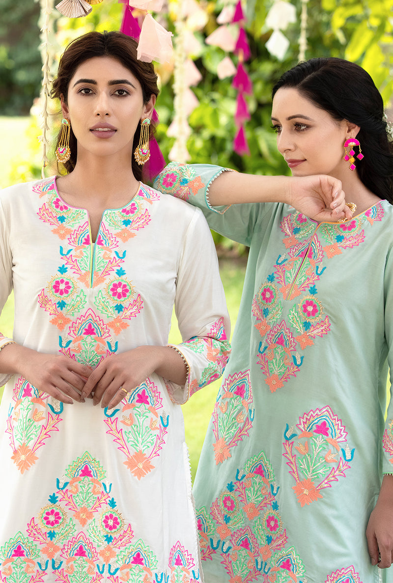 Ivory Pak Pariza Dhoti Set