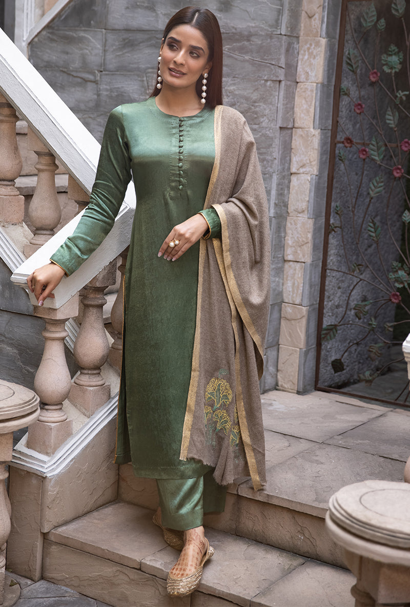 Natural Shawl Ruhaani Kurta Set