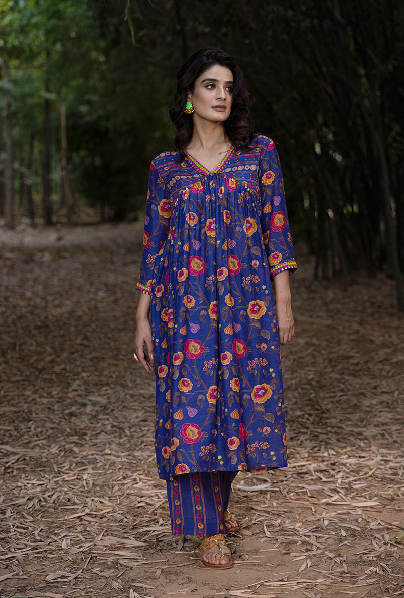 Blue Empire Line Amaaya Kurta Set