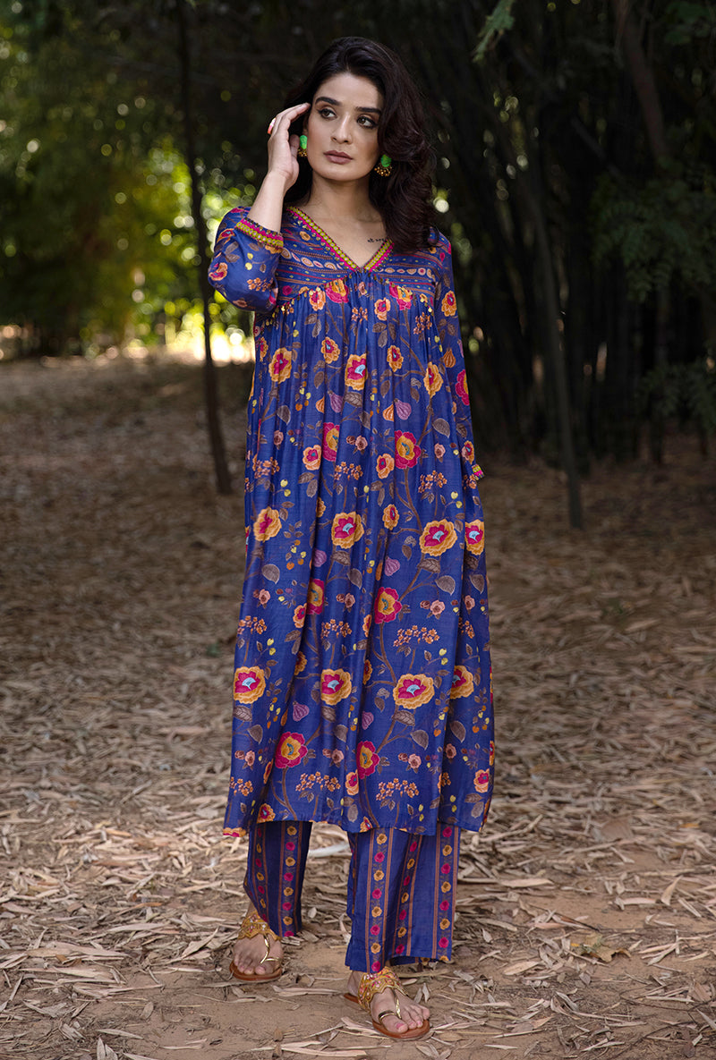 Blue Empire Line Amaaya Kurta Set