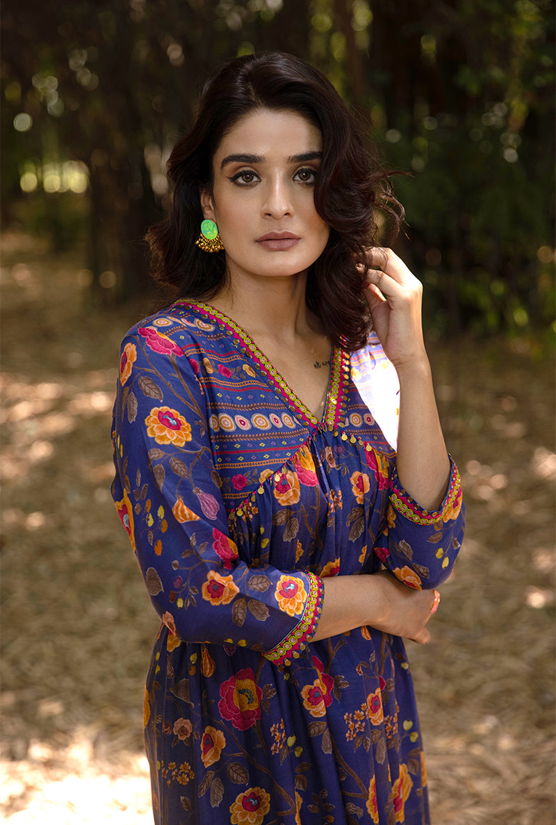 Blue Empire Line Amaaya Kurta Set