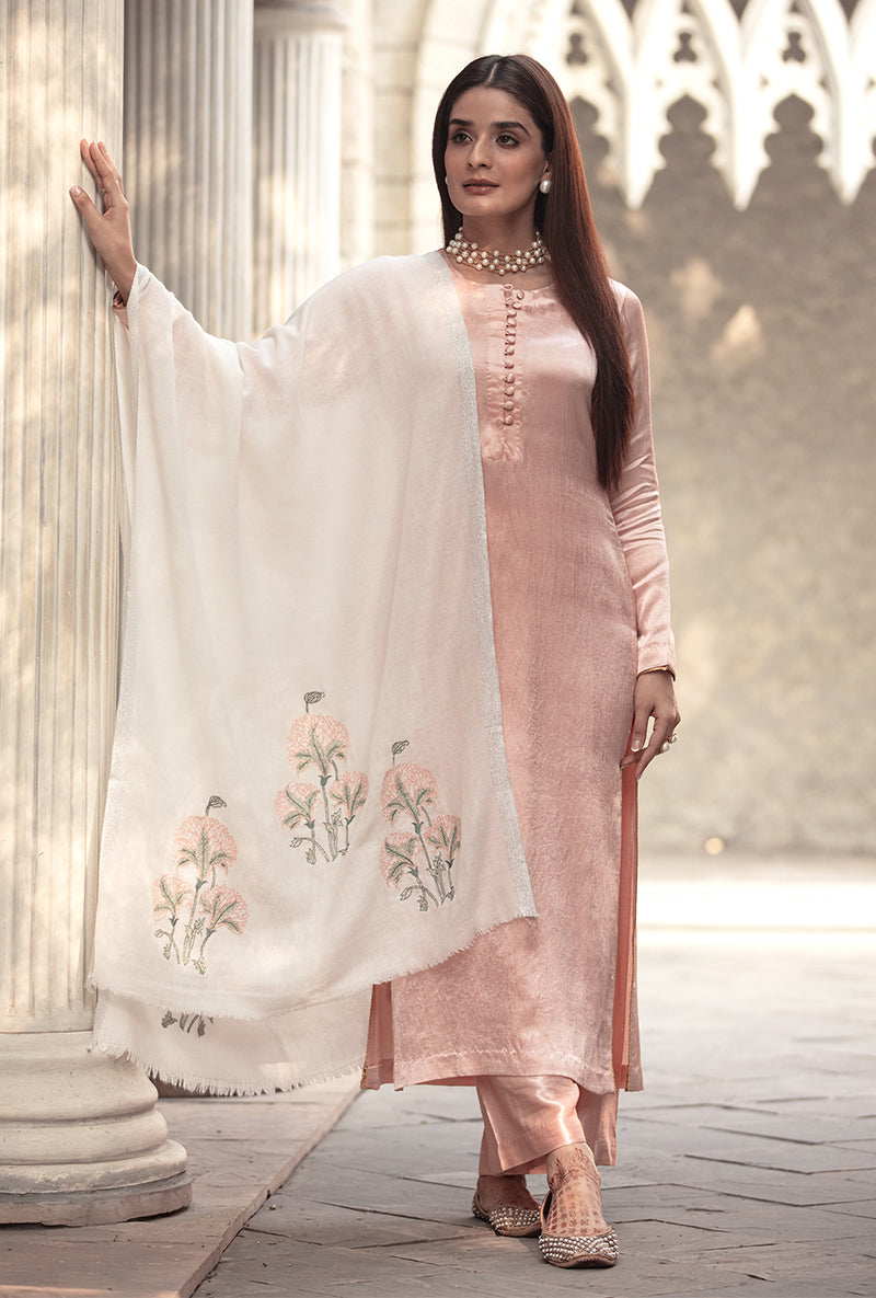 Ivory Shawl Ruhaani Kurta Set