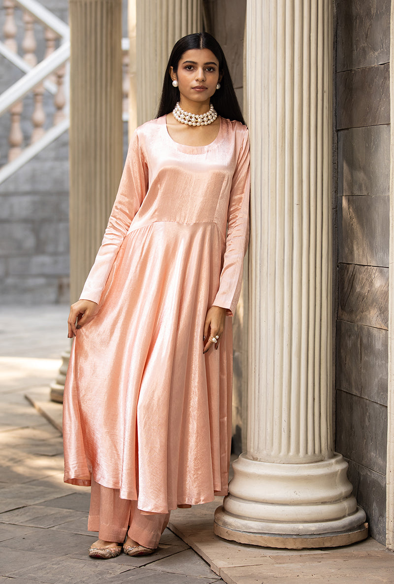 Ivory Shawl Ruhaani Anarkali Kurta Set