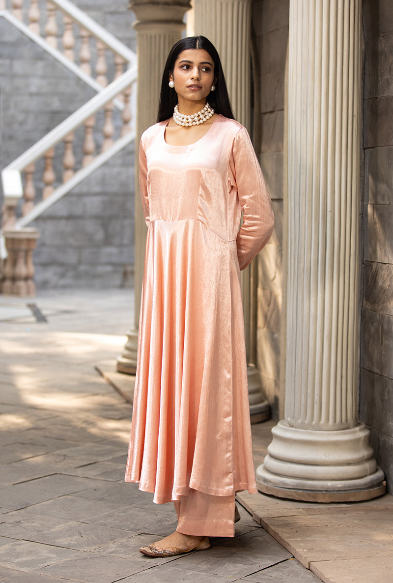 Ivory Shawl Ruhaani Anarkali Kurta Set