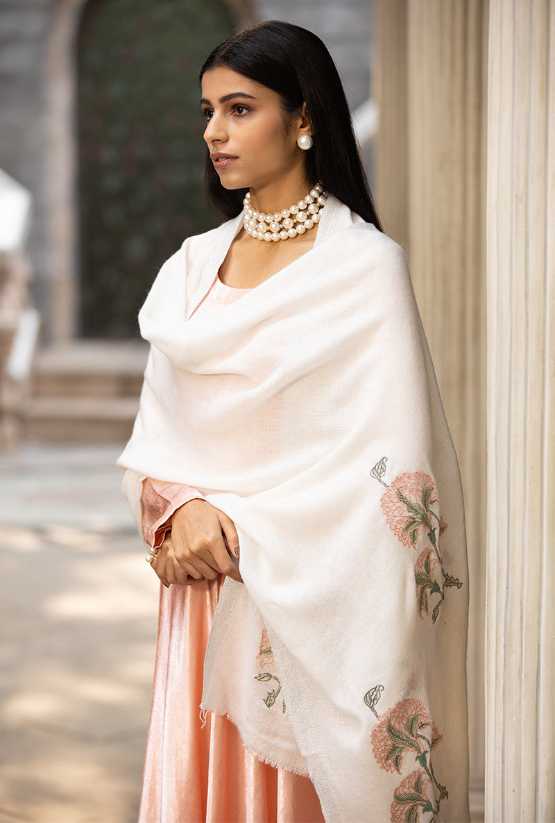 Ivory Shawl Ruhaani Anarkali Kurta Set