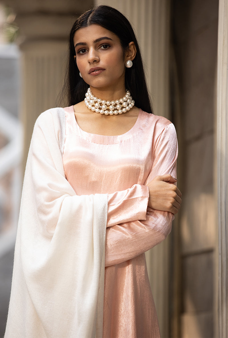 Ivory Shawl Ruhaani Anarkali Kurta Set