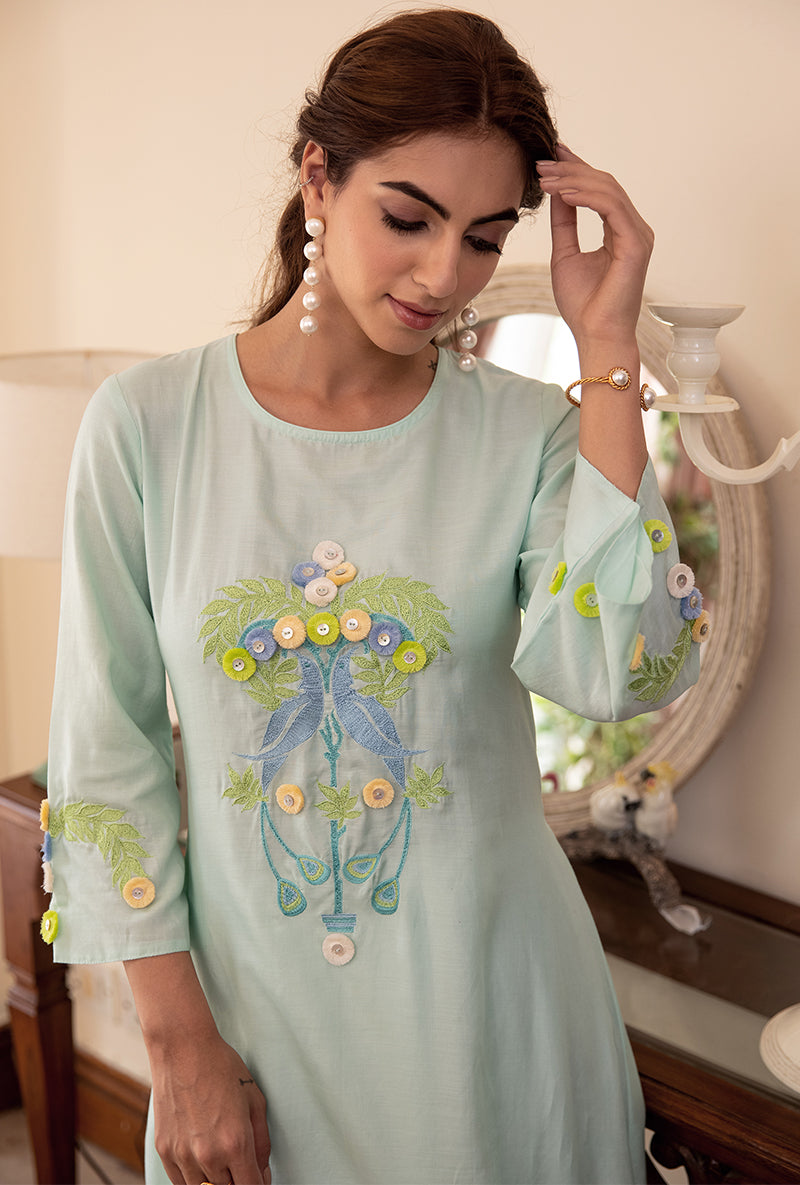 Aqua Parrot Akai Tunic Set