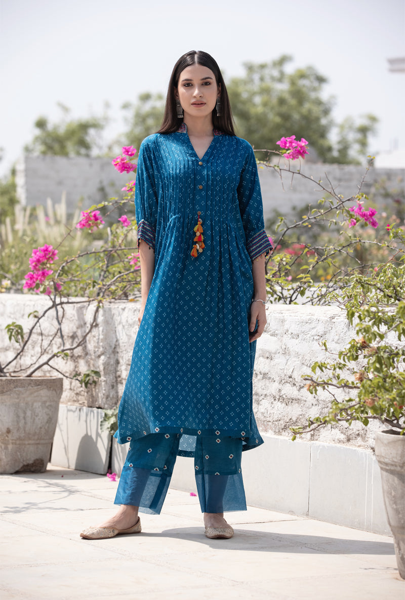 Blue Reglan Nura Kurta Set