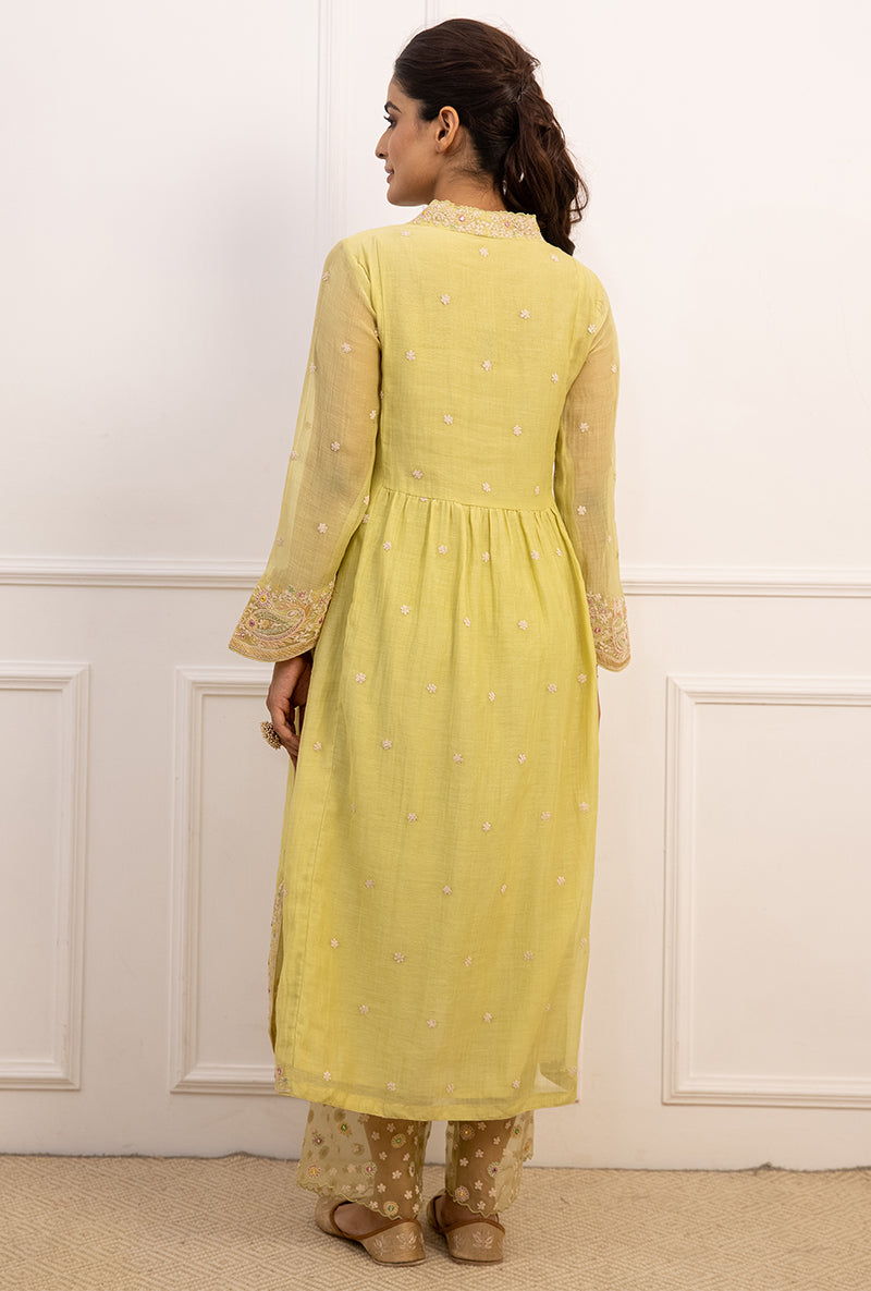 Mint Green Dori Paisley Aafreen Kurta Set