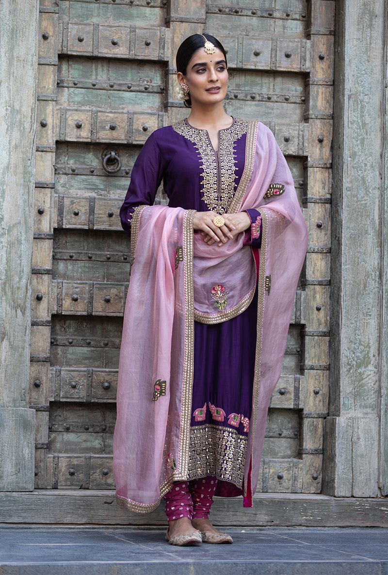 New Designer Pakistani Style Purple Color Salwar Suit