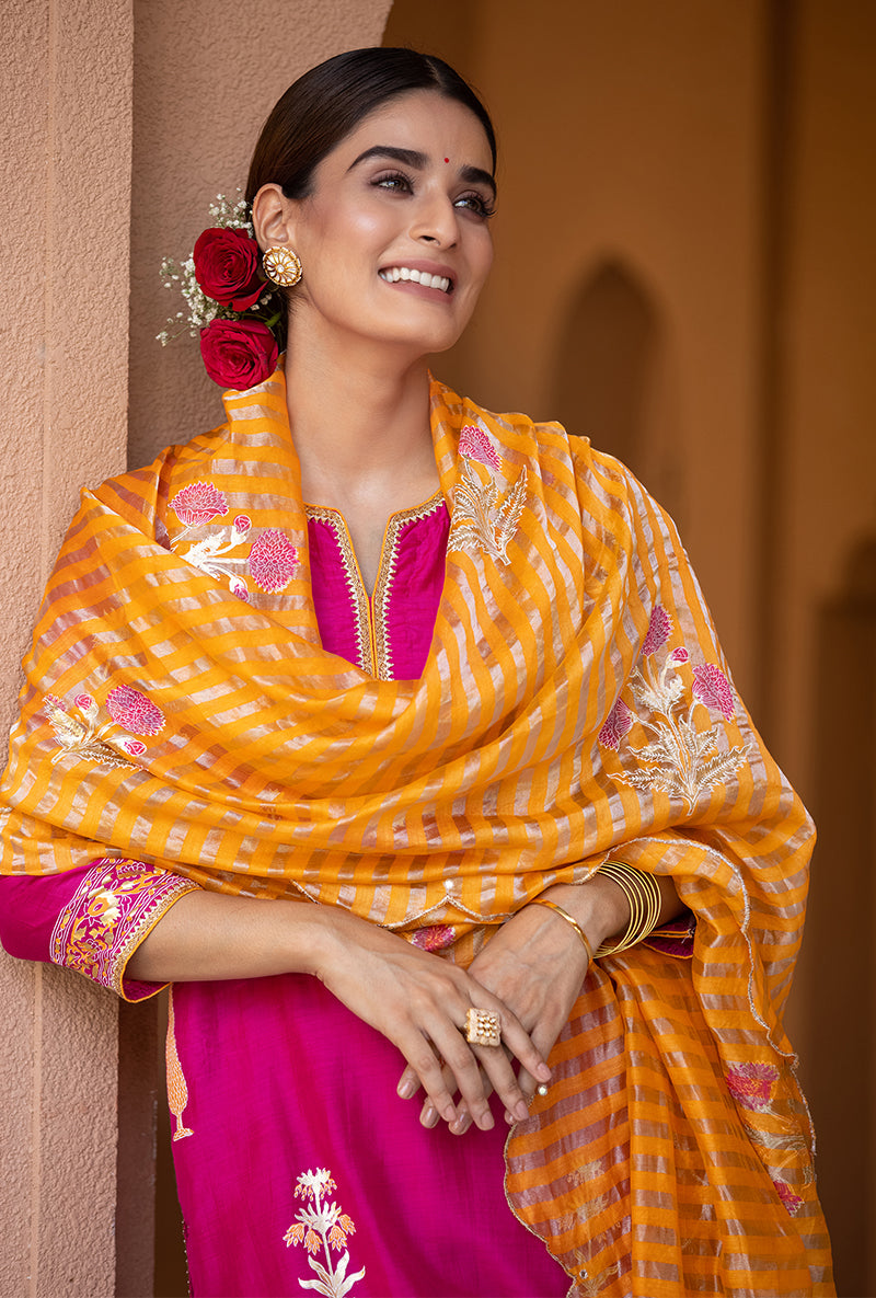 Rani Pink Nayaab Gharara Set