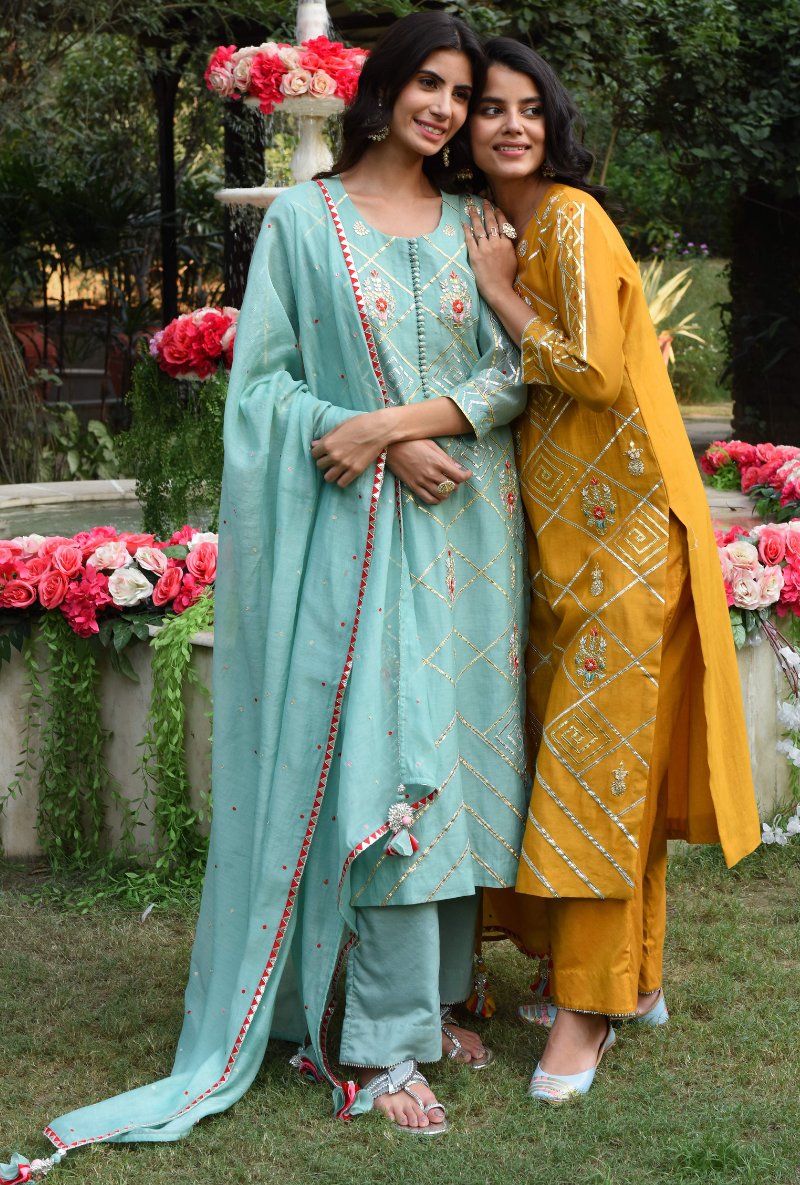 Mustard Barfi Kurta Set