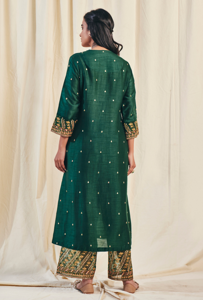 Green Noor Farshi Meera Kurta