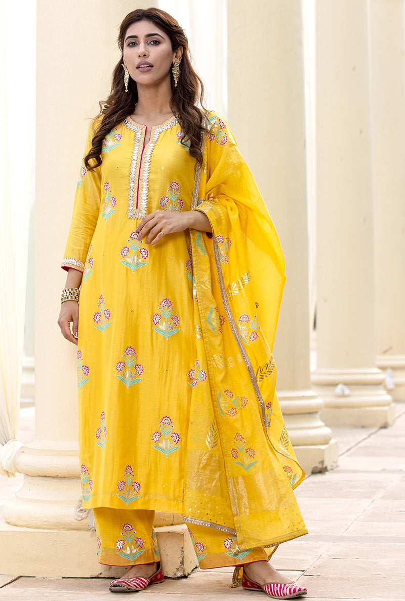 Yellow Classic Haseena Kurta Set
