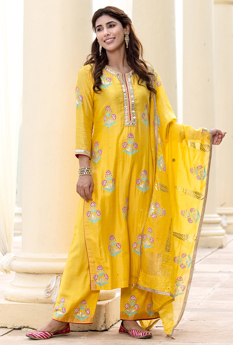 Yellow Classic Haseena Kurta Set